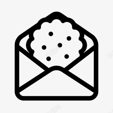 用饼干邮寄饼干电子邮件图标图标