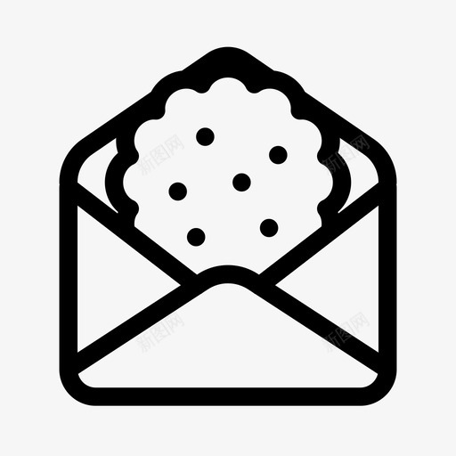 用饼干邮寄饼干电子邮件图标svg_新图网 https://ixintu.com 信件 用饼干邮寄 电子邮件 饼干