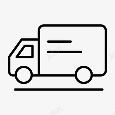 送货车快速送货货运卡车图标图标