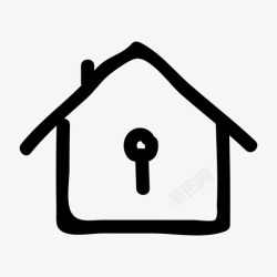 第一家房子家锁图标高清图片