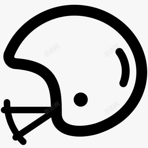 橄榄球头盔受保护运动型图标svg_新图网 https://ixintu.com 受保护 橄榄球头盔 运动型
