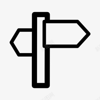 方向标志十字路口方向图标图标