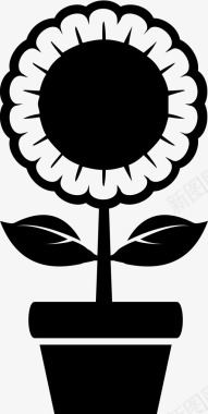 花卉盆栽图标图标