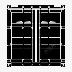 矢量集装箱门集装箱货物门图标高清图片