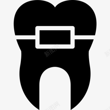 牙套牙齿护理牙齿健康图标图标