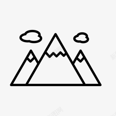 登山珠穆朗玛峰图标图标