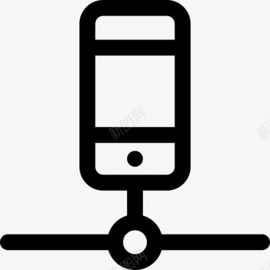 电话连接互联网图标图标