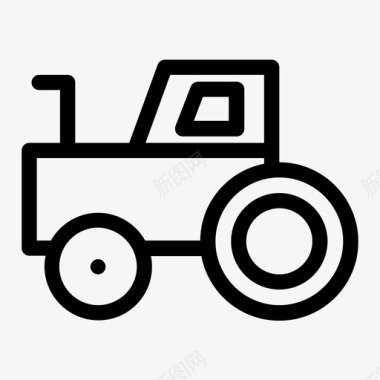 拖拉机农民图标图标