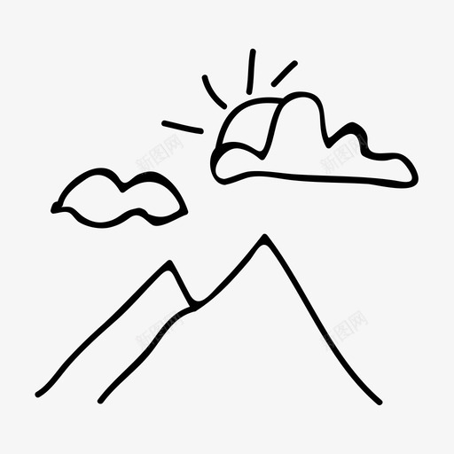 山地探险自然图标svg_新图网 https://ixintu.com 山地 户外 探险 旅行 旅行和度假 自然
