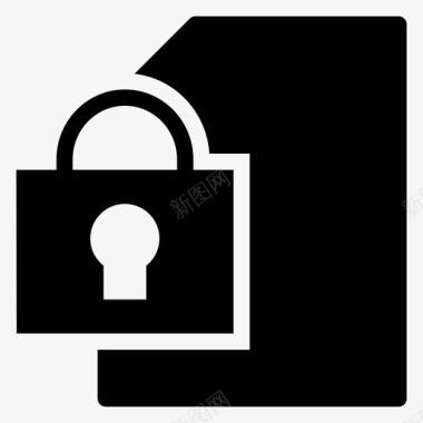 锁定文件专用保护图标图标