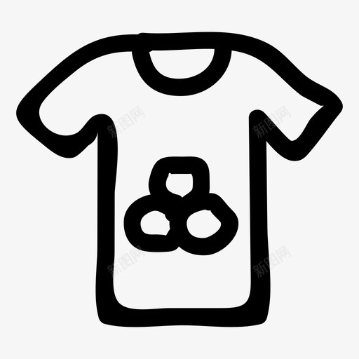 布料时装套装图标svg_新图网 https://ixintu.com T恤 套装 布料 时装 服装 男式 运动健身手绘