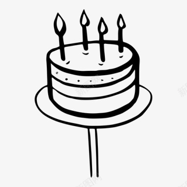 蛋糕蜡烛甜点图标图标