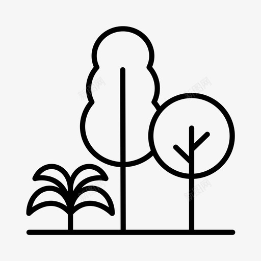 树木环境森林图标svg_新图网 https://ixintu.com 公园 户外 树木 森林 植物 环境