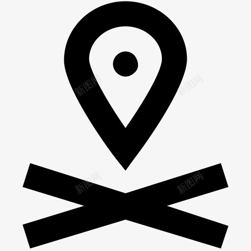 准确位置gps地图定位图标svg_新图网 https://ixintu.com gps 准确位置 地图定位 定位销标志符号图标 导航