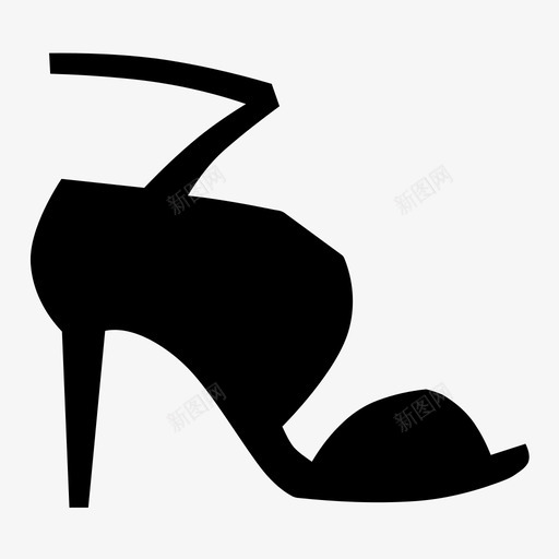 高跟鞋细高跟鞋图标svg_新图网 https://ixintu.com 细高跟鞋 高跟鞋