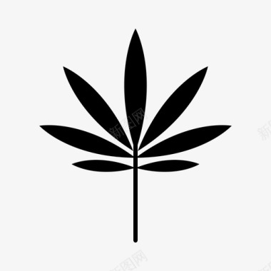 大麻药物天然图标图标