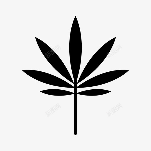 大麻药物天然图标svg_新图网 https://ixintu.com 大麻 天然 植物 烟 药物