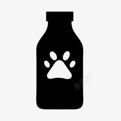 牛奶和猫相靠着牛奶猫狗图标高清图片