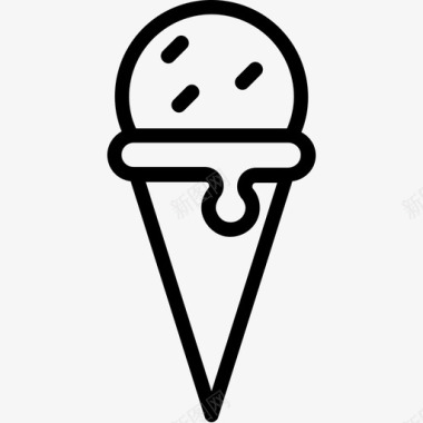 冰淇淋冷冻食品冰锥图标图标