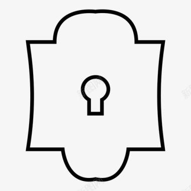 钥匙孔锁私人图标图标