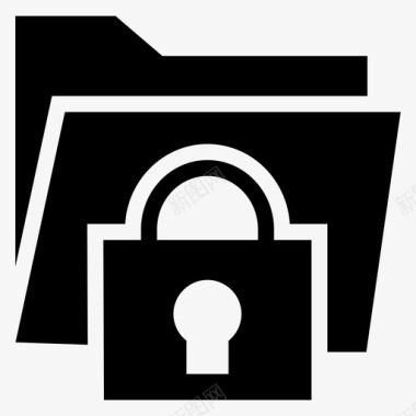 锁定文件夹保护安全图标图标