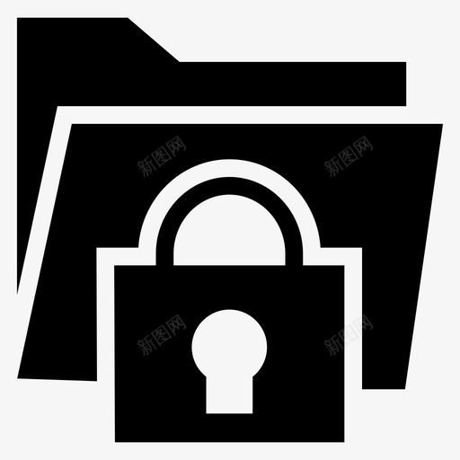 锁定文件夹保护安全图标svg_新图网 https://ixintu.com 保护 安全 安全标志图标第一卷 锁定文件夹