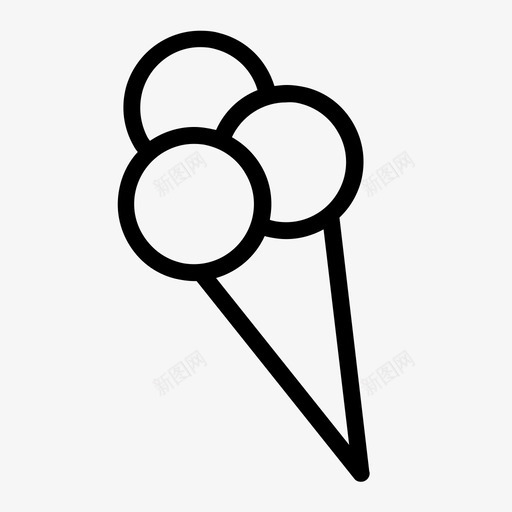 冰淇淋筒玉米角冰淇淋图标svg_新图网 https://ixintu.com 冰淇淋 冰淇淋筒 玉米角