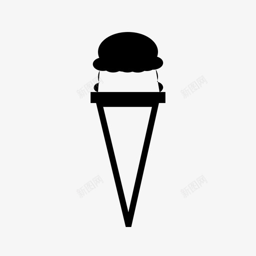 冰淇淋甜筒冰淇淋美味食品图标svg_新图网 https://ixintu.com 冰淇淋 甜点 甜筒冰淇淋 美味食品 食物收集1