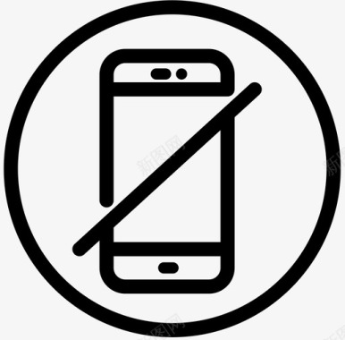 没有智能手机禁止沉默图标图标