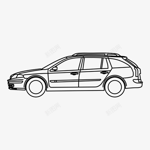 汽车家用汽车车站图标svg_新图网 https://ixintu.com 家用汽车 旅行车 汽车 车站