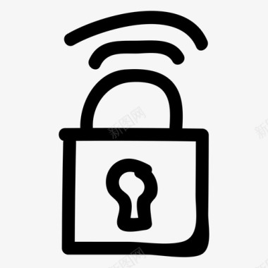 锁定wifi私人保护图标图标