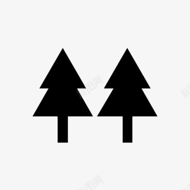 松树冷杉森林图标图标