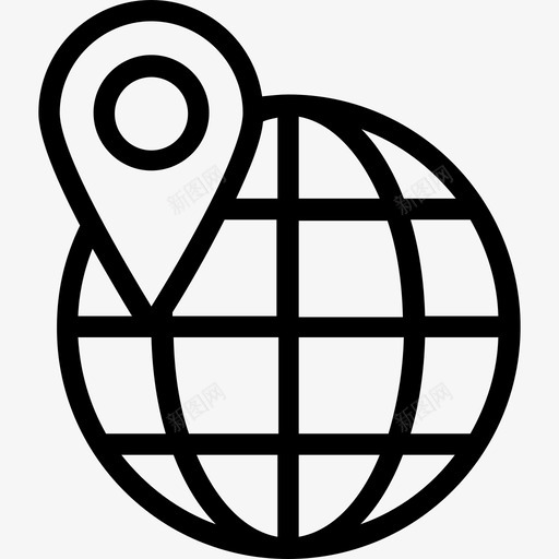 全球定位全球导航全球定位系统图标svg_新图网 https://ixintu.com 全球定位 全球定位系统 全球定位系统导航 全球导航 地图引脚 热空气气球线图标