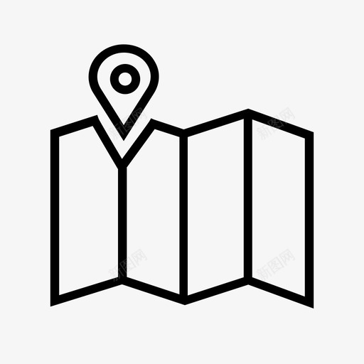 地图地址定位销图标svg_新图网 https://ixintu.com 位置 位置和导航 地图 地址 定位销 导航