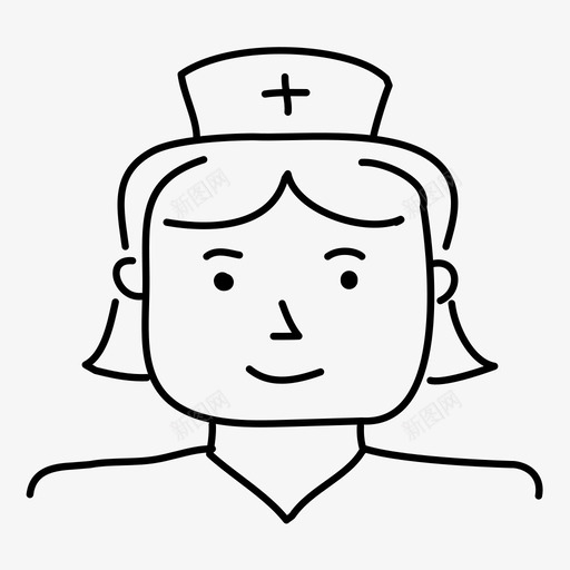 护士女性健康图标svg_新图网 https://ixintu.com 健康 医学 医院 女性 护士