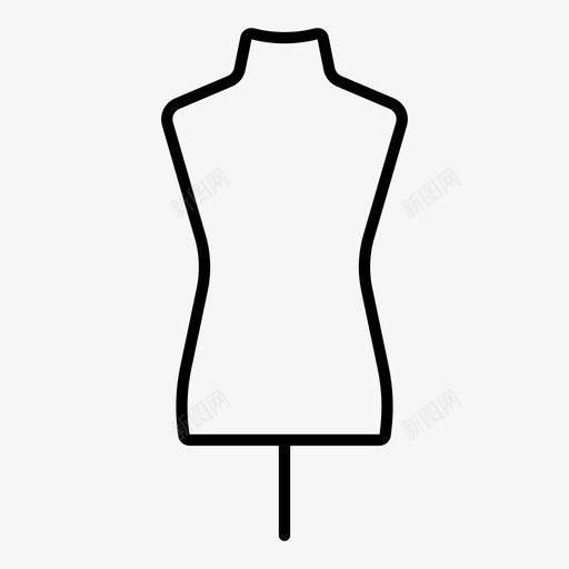 模特裁缝假人图标svg_新图网 https://ixintu.com 假人 时装设计 模特 缝纫 裁缝