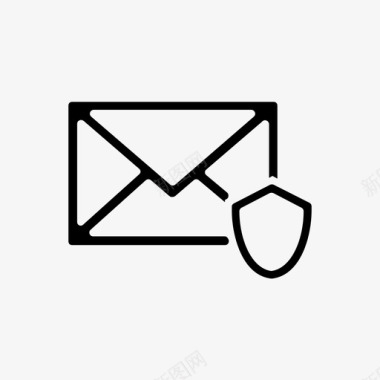 保护邮件接口安全图标图标