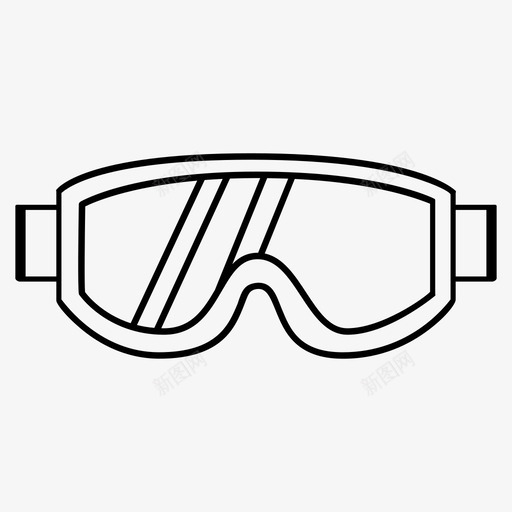 雪地眼镜眼镜滑雪板图标svg_新图网 https://ixintu.com 滑雪板 眼镜 雪地眼镜