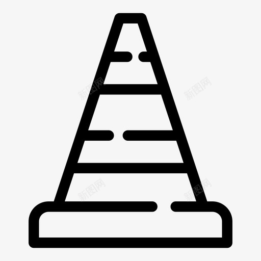 圆锥路保护路障图标svg_新图网 https://ixintu.com 保护 停车 圆锥路 警告 路障 运输