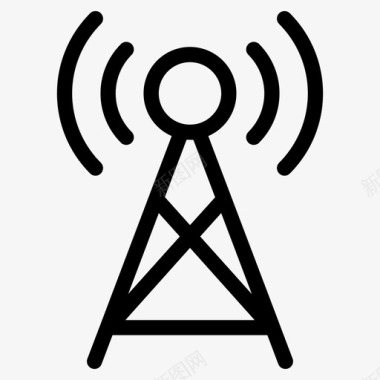 无线天线信号塔图标图标