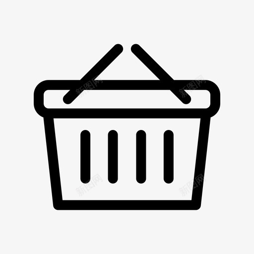 购物篮订单购买图标svg_新图网 https://ixintu.com 订单 购买 购物 购物篮 购物线性图标集 超市