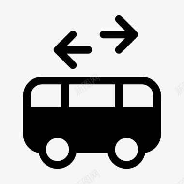 接送巴士穿梭巴士车辆图标图标