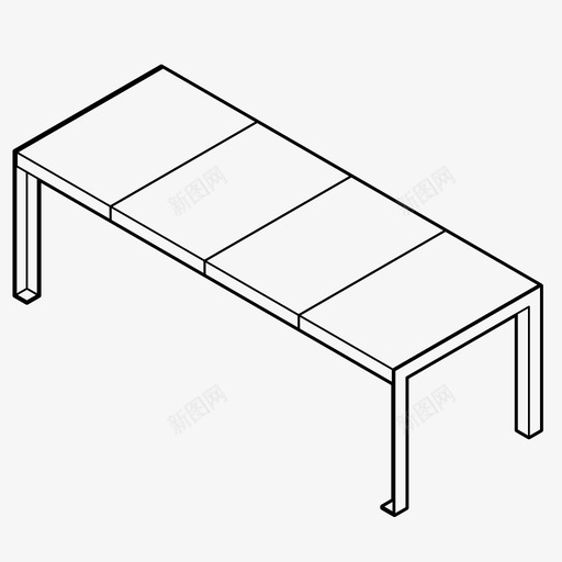 长凳城市家具公园图标svg_新图网 https://ixintu.com 公园 城市家具 城市设计 座位 长凳