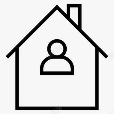 家庭用户建筑房屋图标图标