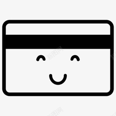 微笑信用卡可用借记卡图标图标