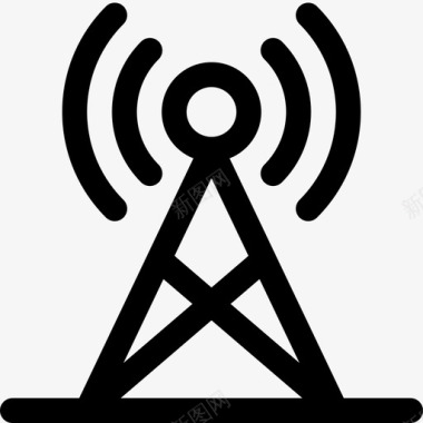 天线收音机接收器信号图标图标