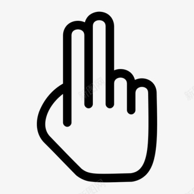 两个手指指向双击手势图标图标