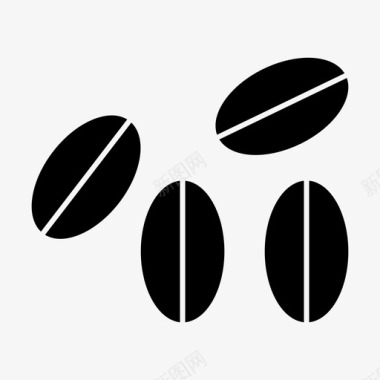 咖啡豆咖啡因咖啡休息时间图标图标