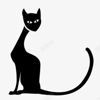 猫动物优雅图标图标
