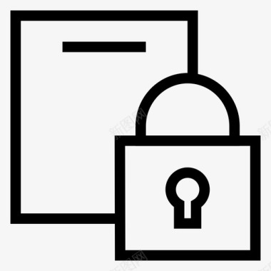 锁钥匙孔隐私图标图标